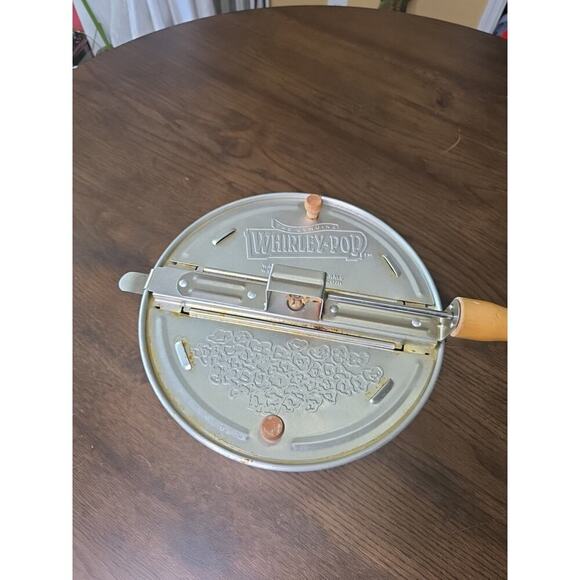 Genuine Whirley Pop Popcorn Maker Popper Stovetop Hand Crank Wooden Handle - Picture 2 of 16